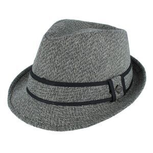 San Diego Hat Company Men's Tweed Fedora with Trim Hatband